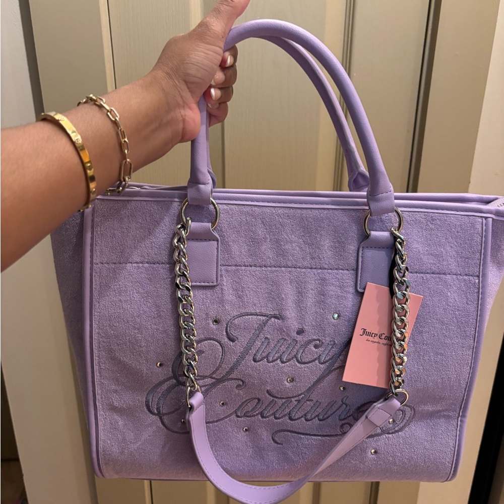 Juicy Couture Lilac Tote with Chain Detail